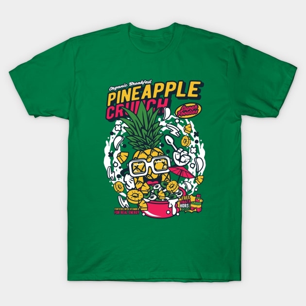 Retro Cartoon Cereal Box // Cereal Pineapple Crunch // Funny Vintage Breakfast Cereal T-Shirt by SLAG_Creative